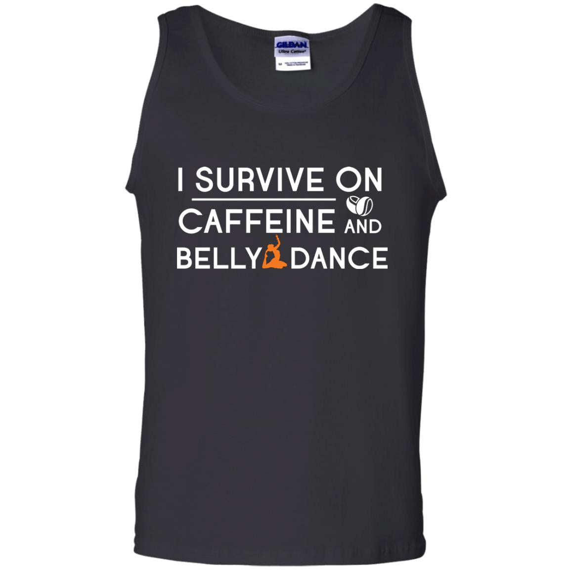 Belly Dancing Lover T-shirt I Survive On Caffeine And Belly Dance Black