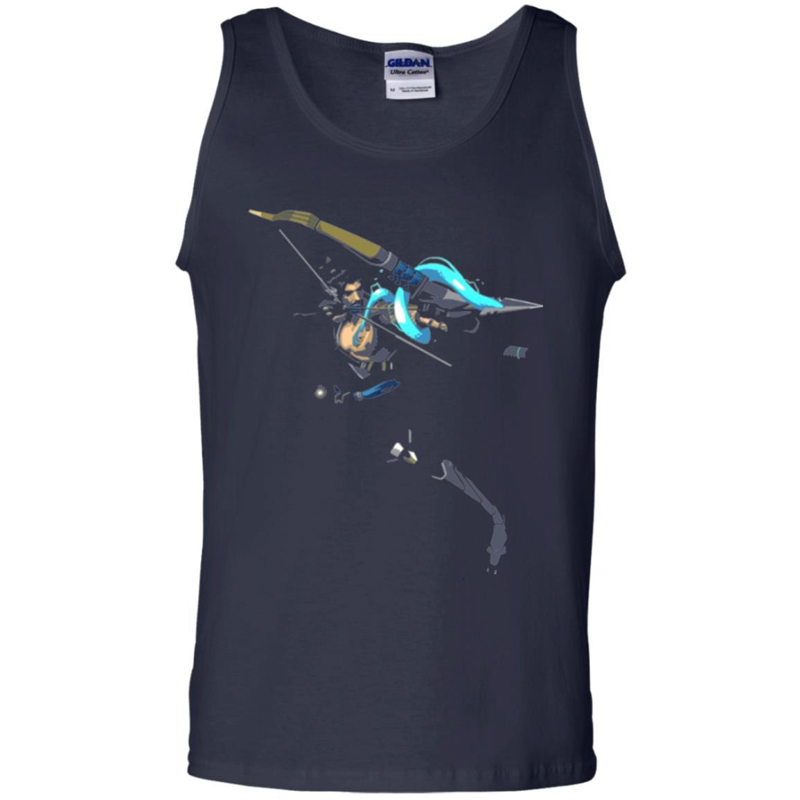 Overwatch Hanzo Dragonstrike Spray T-shirt Navy