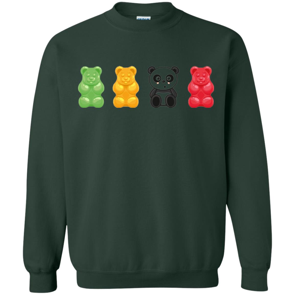 Bear Lover T-shirt Cute Panda Candy Bear Forest Green