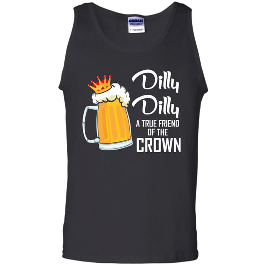 Beer Lovers T-Shirt Dilly Dilly A True Friend Of The Crown Black Small