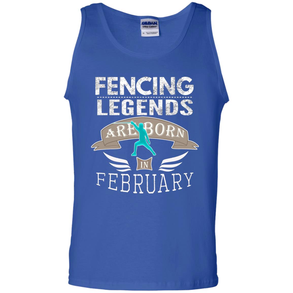 Fencing Legends Are Born In February Fencing Lover T-shirt Royal