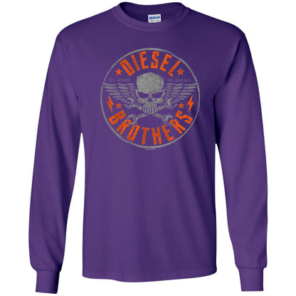 Skull Cross Wrench T-Shirt Diesel Brothers Go Hard Go Diesel Purple