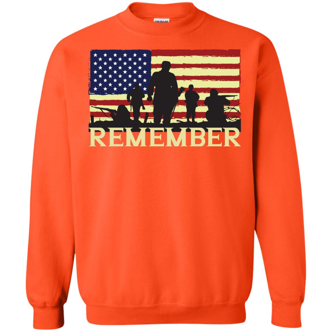 Military Of United States Memorial Day Shirt Orange