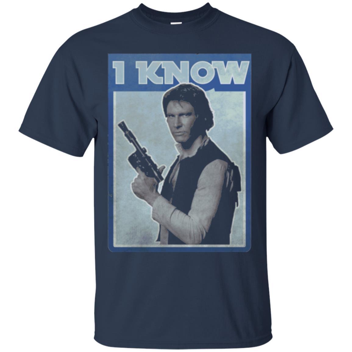 Film T-shirt Han Solo Iconic Unscripted I Know Graphic Navy