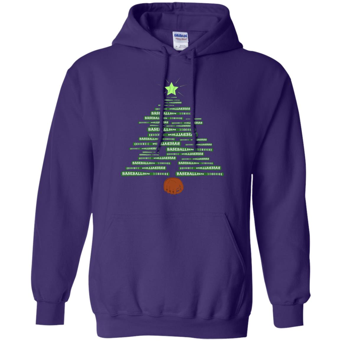 Baseballism Christmas Tree Gift Shirt Purple