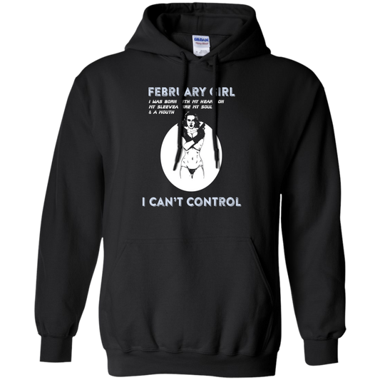February Girl I Was Born With My Heart T-shirt Black