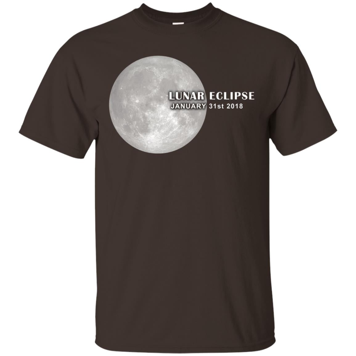 Eclipse January 31st 2018 Total Lunar Eclipse Shirts Dark Chocolate