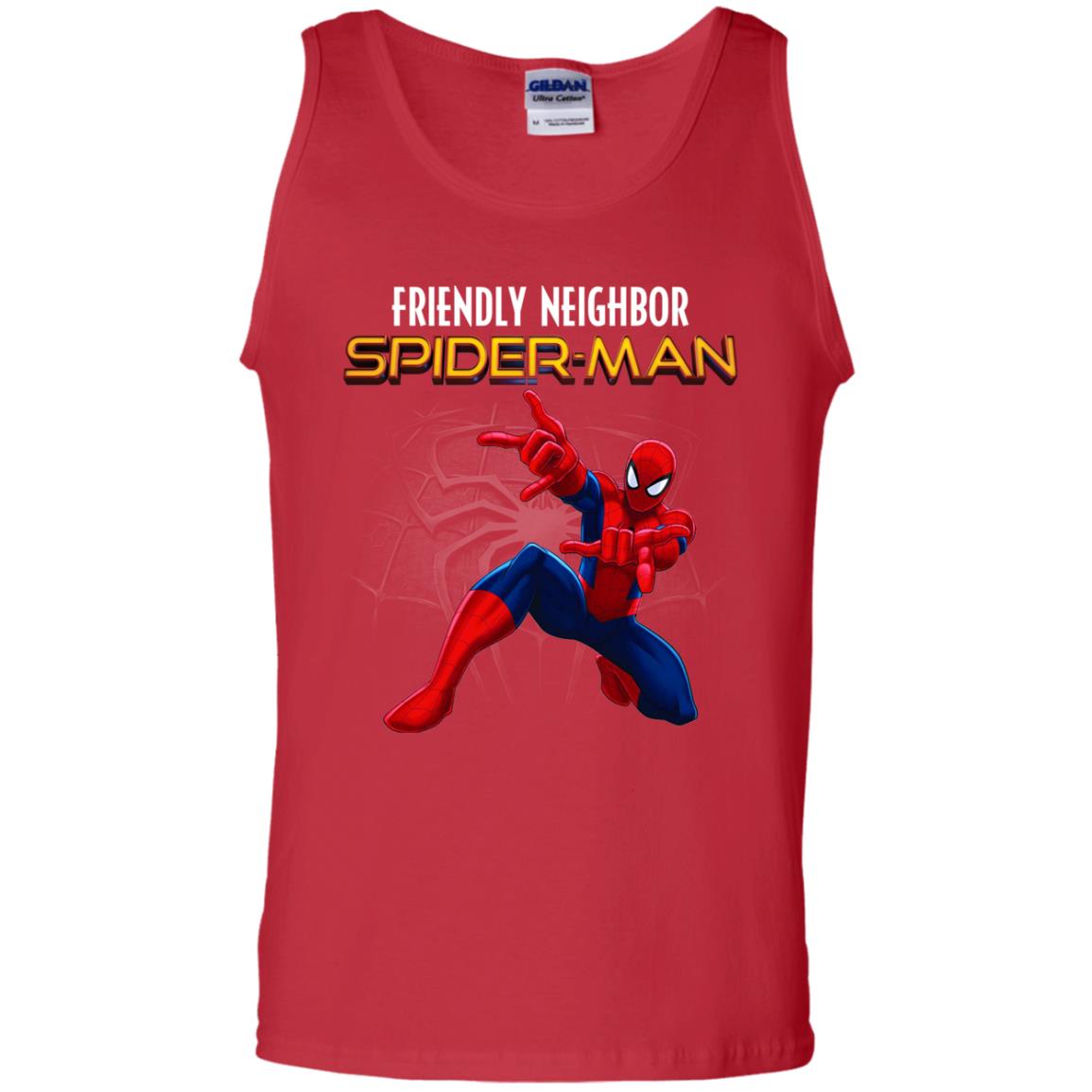 Friendly Neighbor Spider Man Movie Fan T-shirt Red