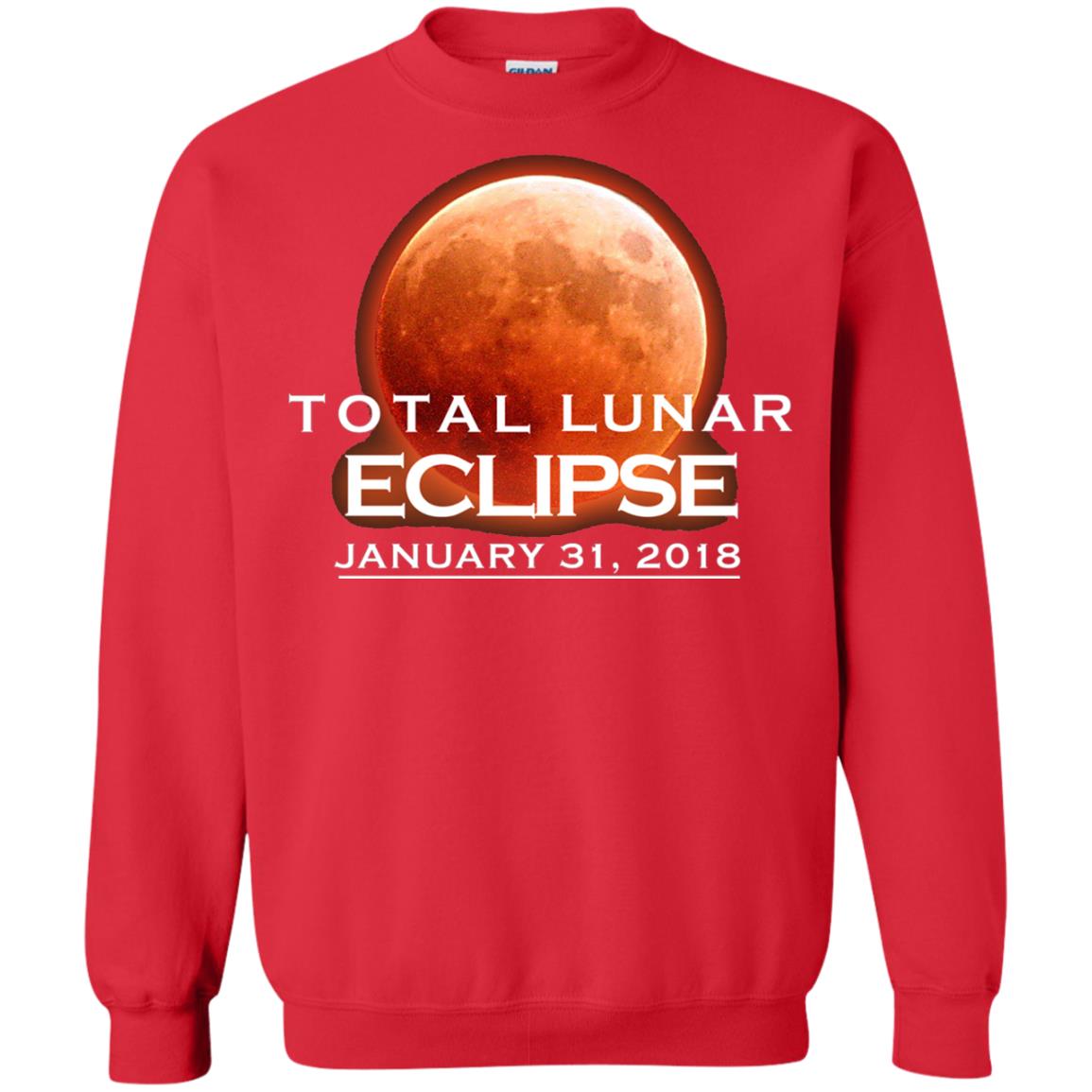 Lunar Eclipse T-shirt January 31, 2018 Graphic T-shirt Red