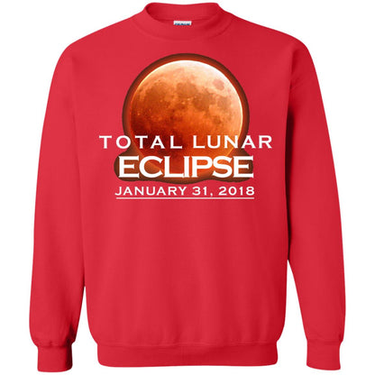 Lunar Eclipse T-shirt January 31, 2018 Graphic T-shirt Red