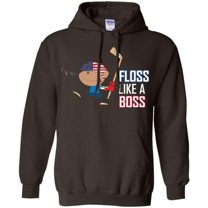 Floss Like A Boss Shirt For Hockey Players Dark Chocolate