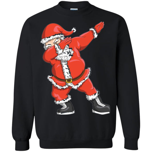Funny Christmas T-shirt Dabbing Santa Claus Black