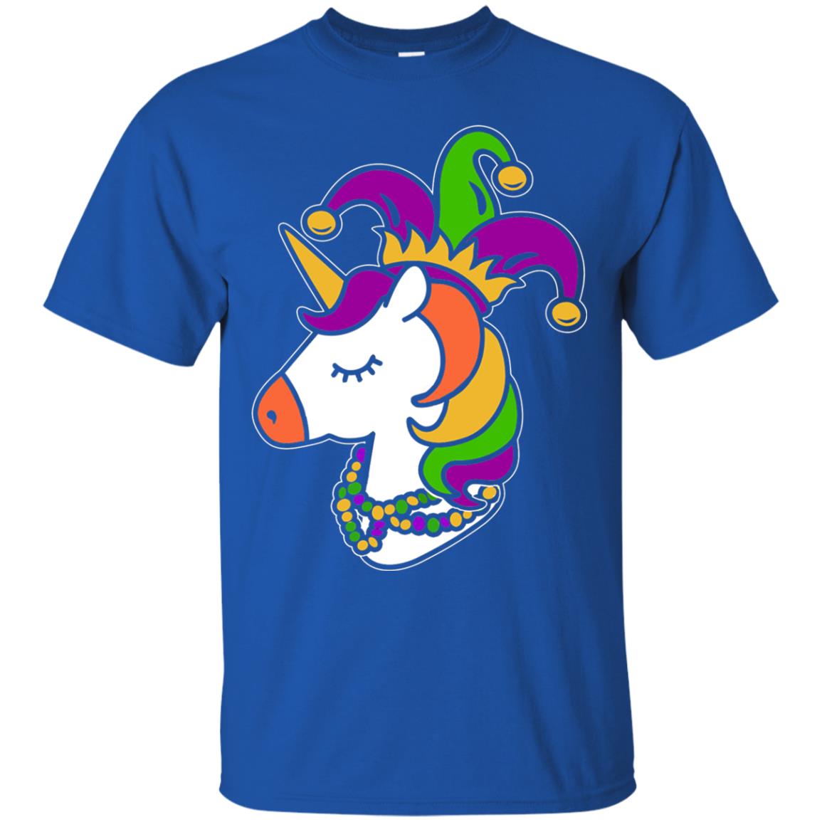 Unicorn Funny Mardi Gras T-shirt Royal