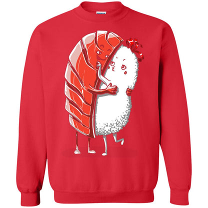 Sushi Lover T-shirt Salmon Sashimi Sushi Hug Love Red