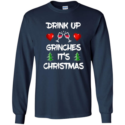 Christmas T-shirt Drink Up Grinches It_s Christmas Navy