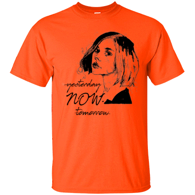 Delete Yesterday No Tomorrow Just Now Funny Quotes T-shirt Orange