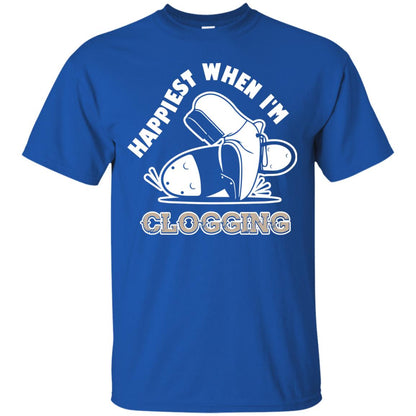 Clogger T-shirt Happiest When I'm Clogging Royal