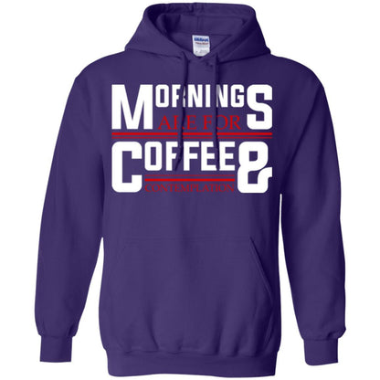 Coffee T-shirt Mornings Are For Coffee And Contemplation Purple