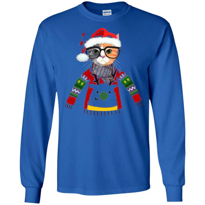 Christmas T-shirt Cat Lover Meowy Christmas T-shirt Royal