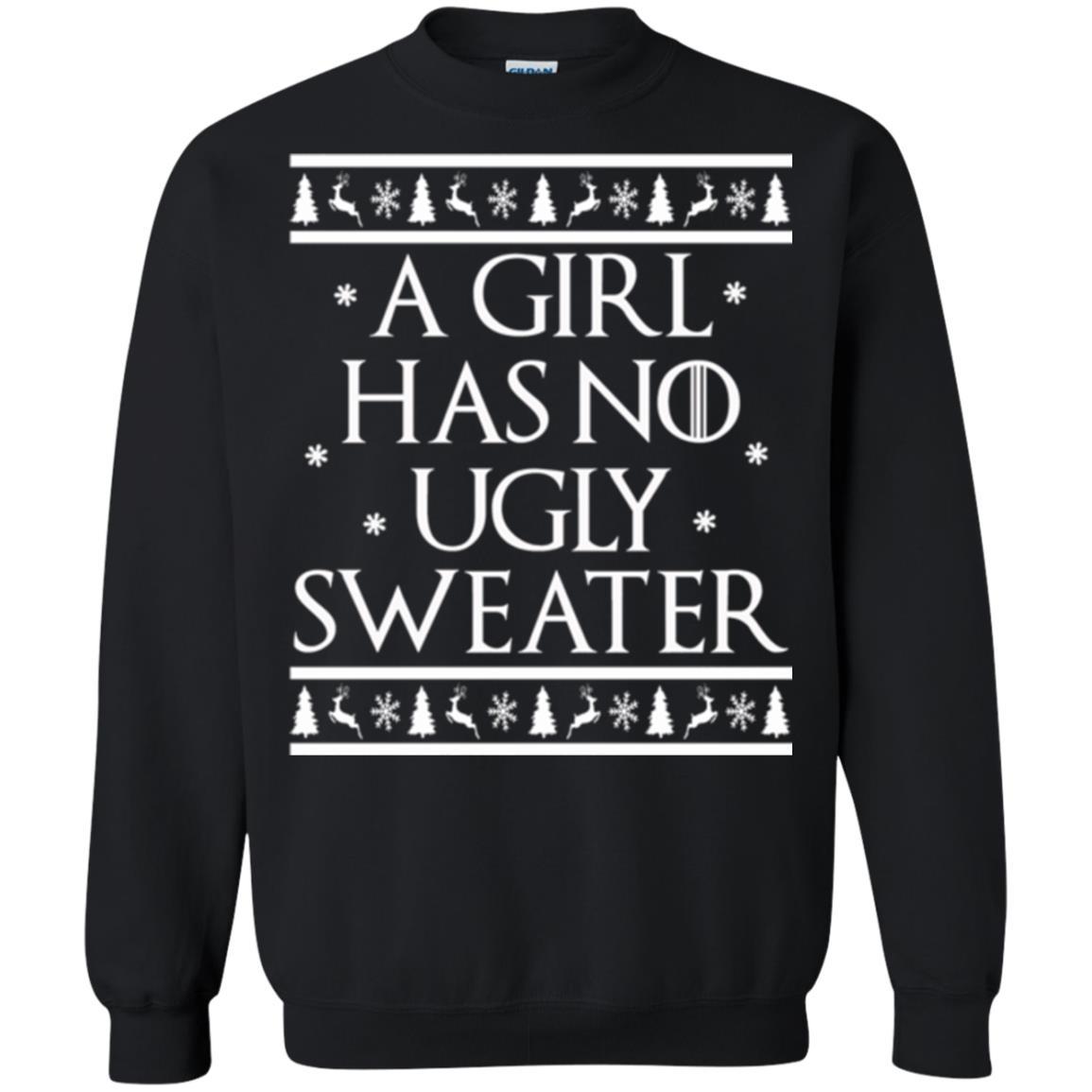 Christmas T-shirt A Girl Has No Ugly Sweater Black
