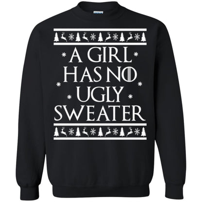 Christmas T-shirt A Girl Has No Ugly Sweater Black