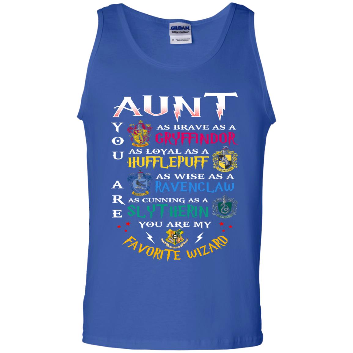 Aunt My Favorite Wizard Harry Potter Fan T-shirtG220 Gildan 100% Cotton Tank Top