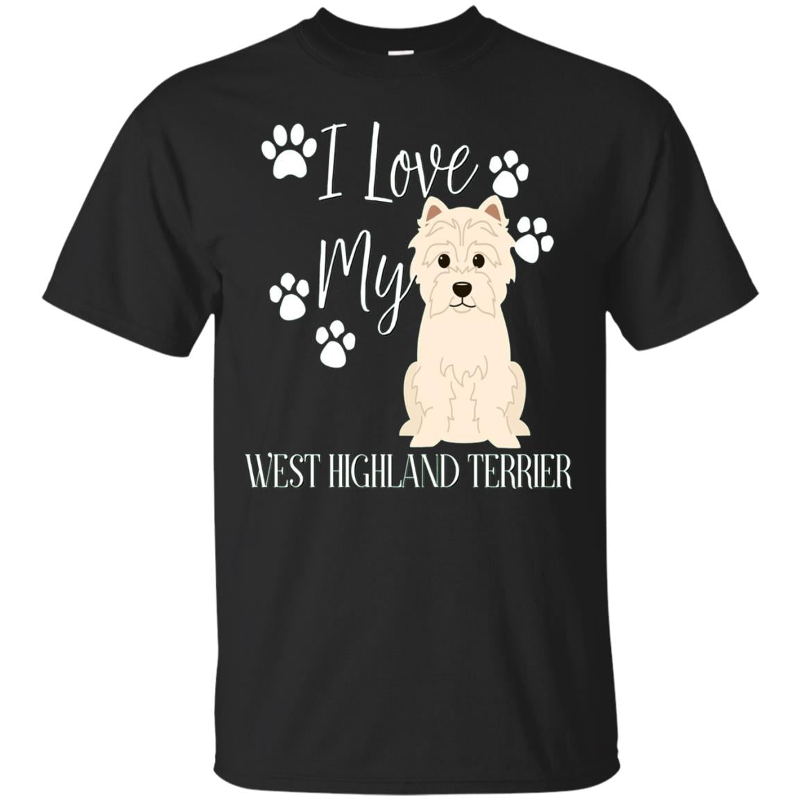 Westie West Highland Terrier Dog Shirt Black