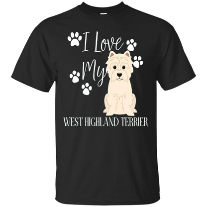 Westie West Highland Terrier Dog Shirt Black