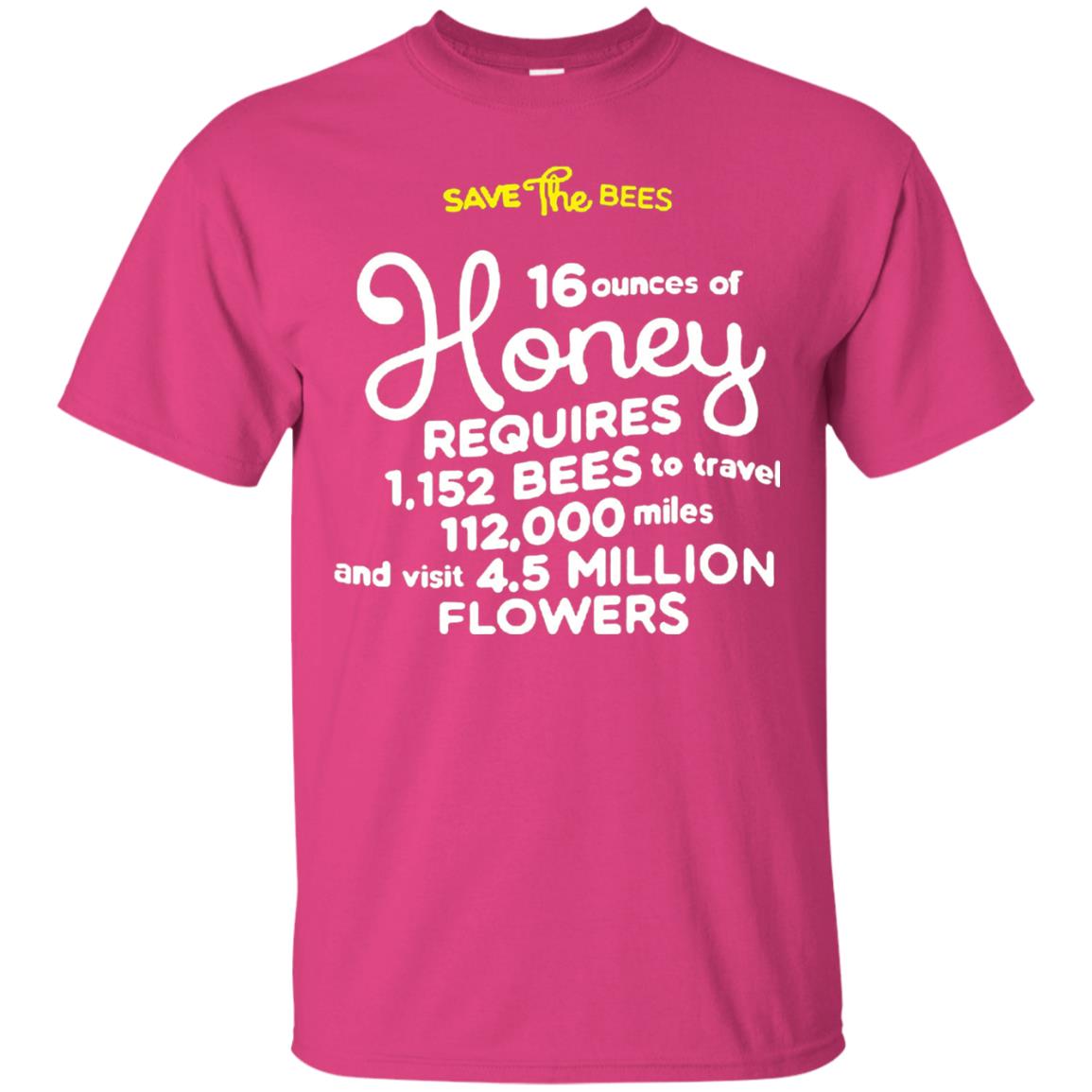 Save The Bees Honey Bee T-shirt Heliconia
