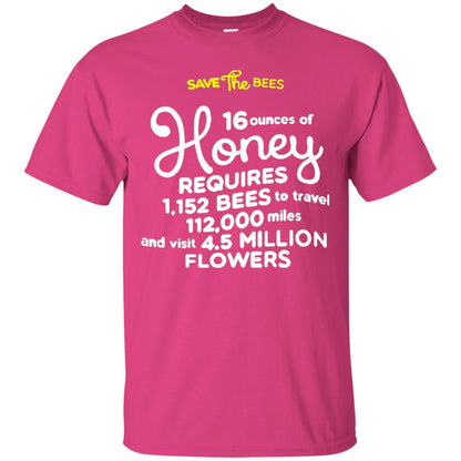 Save The Bees Honey Bee T-shirt Heliconia