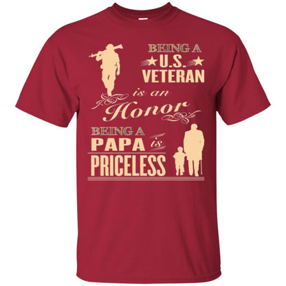 Papa T-shirt Being A U.s Veteran Cardinal