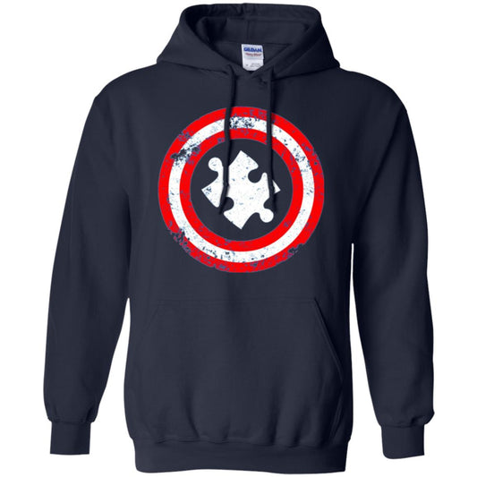 Captain Autism Superhero T-shirt Autism Awareness Navy