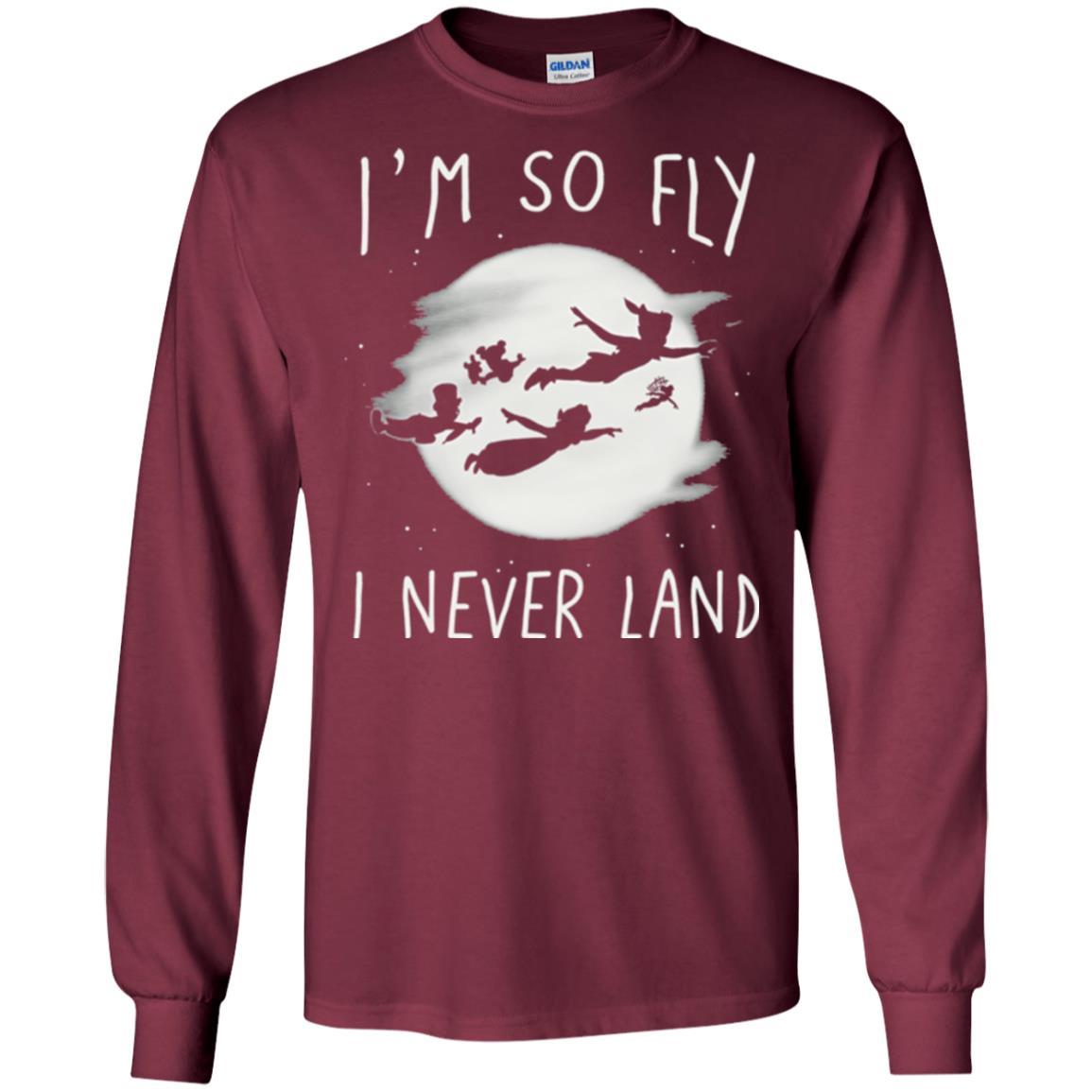 Film T-shirt Peter Pan So Fly Moon Silhouette Graphic Maroon