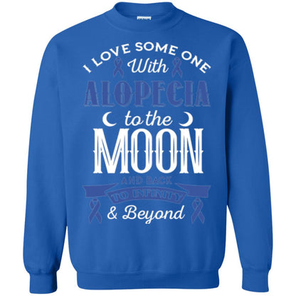 Alopecia Awareness T-shirt Love Someone With Alopecia To The Moon Royal