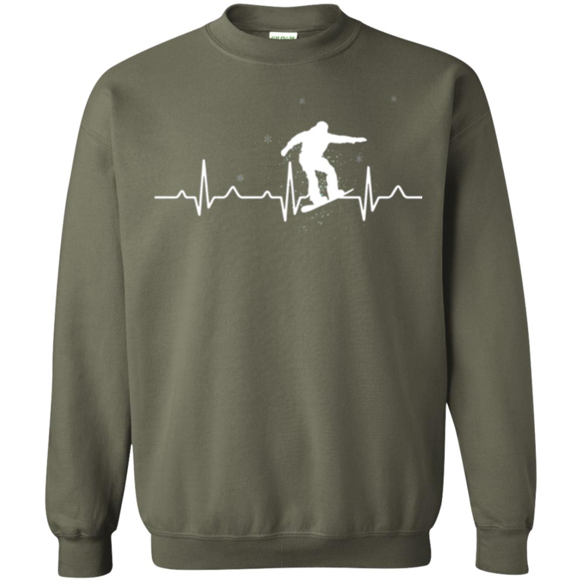 Heartbeat Snowboarding T-shirt Military Green