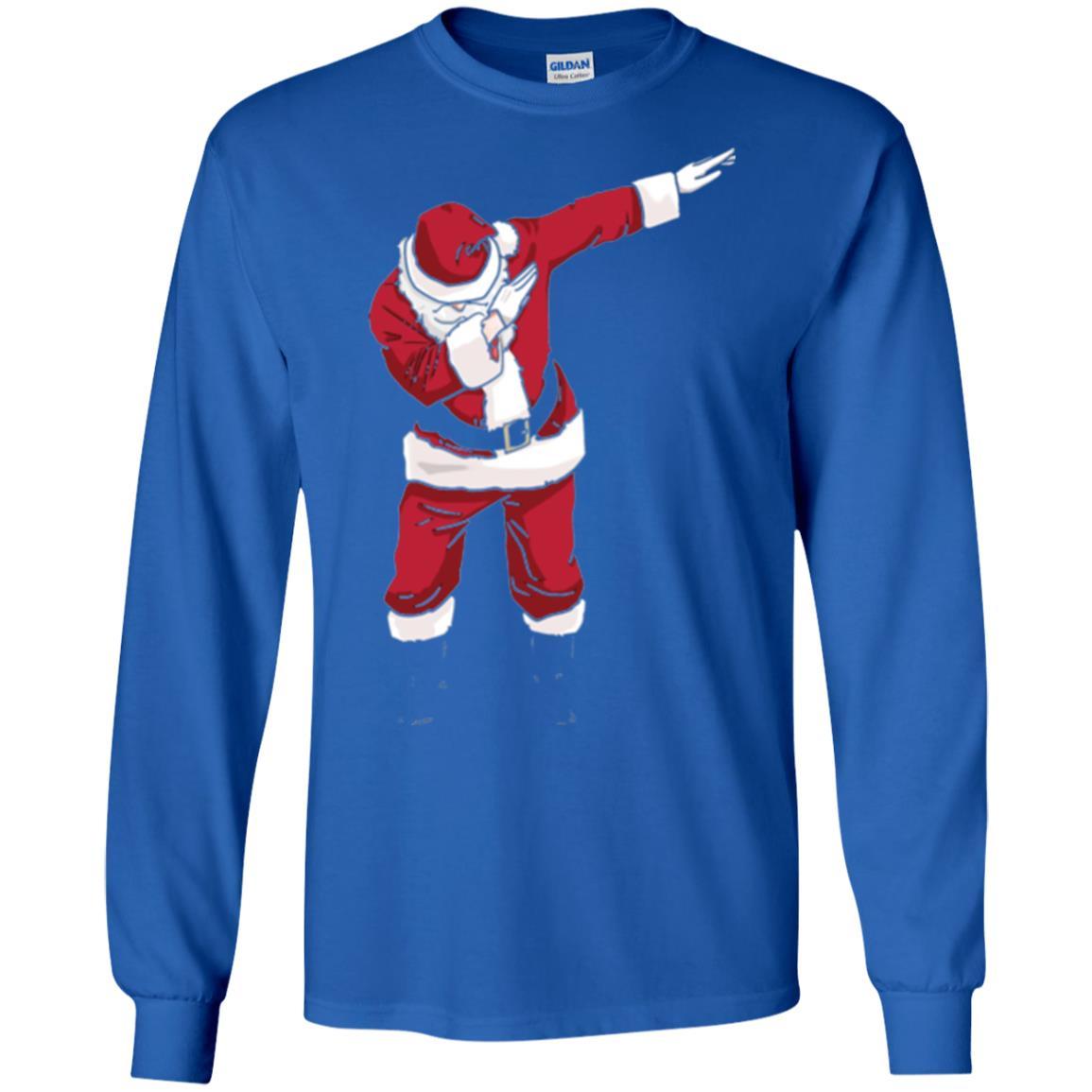 Christmas T-shirt Dabbing Santa Royal