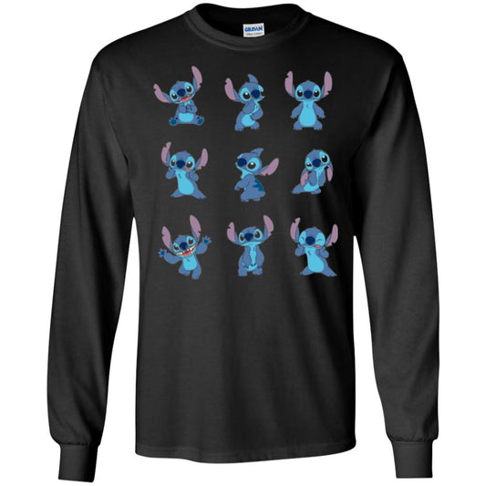 Stitch T-shirt Disney Many Moods Black