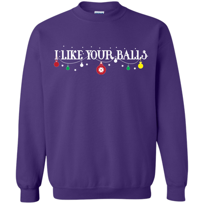 Christmas T-shirt I Like Your Balls Purple