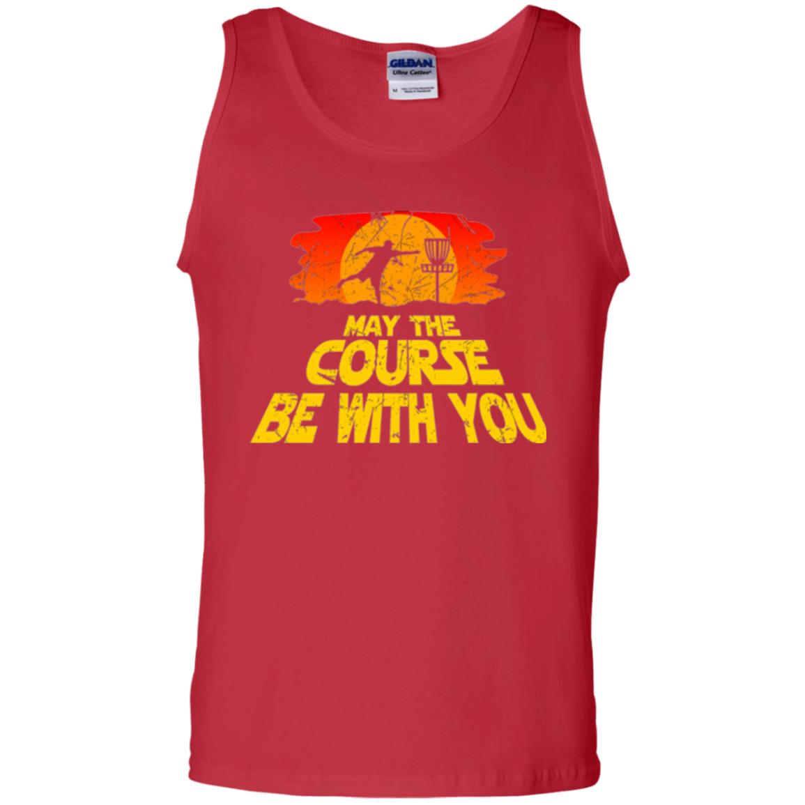 Disc Golf T-shirt May The Course Be With You Red