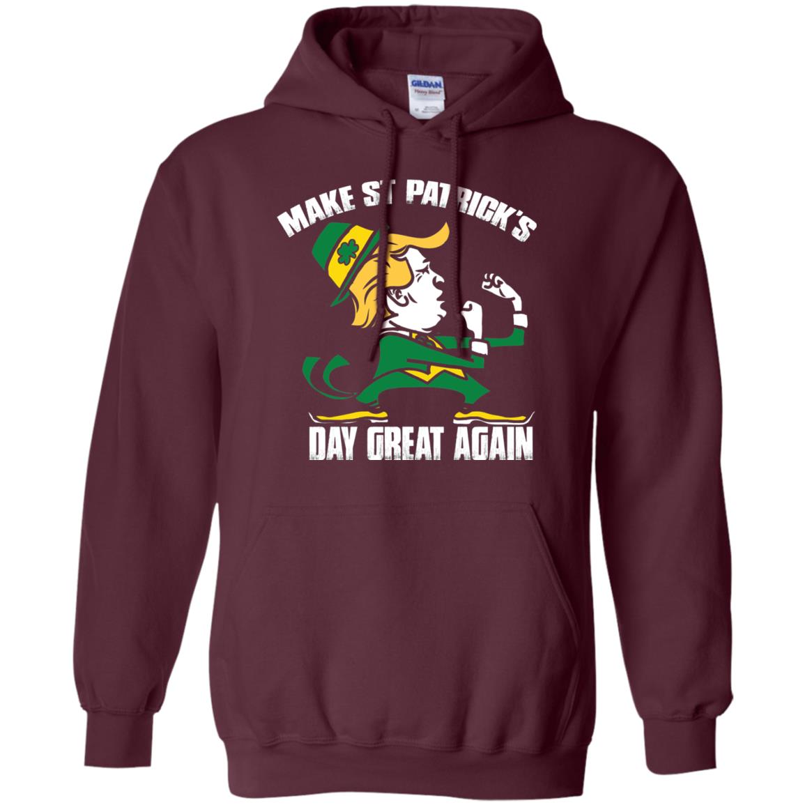 Trump Make St Patricks Day Great Again Funny Trump T-shirt Maroon