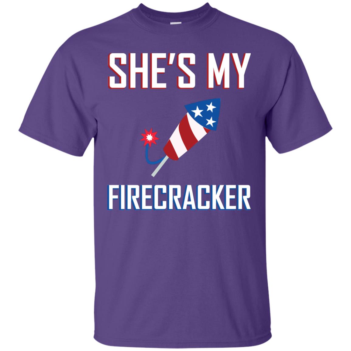 She_s My Firecracker Shirt For Mens Purple
