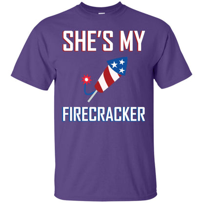 She_s My Firecracker Shirt For Mens Purple