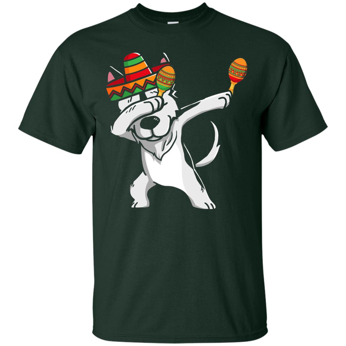 Dabbing Husky Funny Cinco De Mayo T-shirt Forest