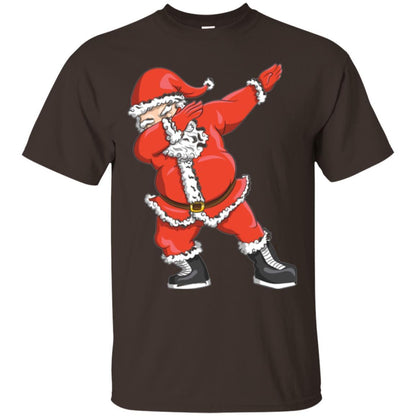 Funny Christmas T-shirt Dabbing Santa Claus Dark Chocolate