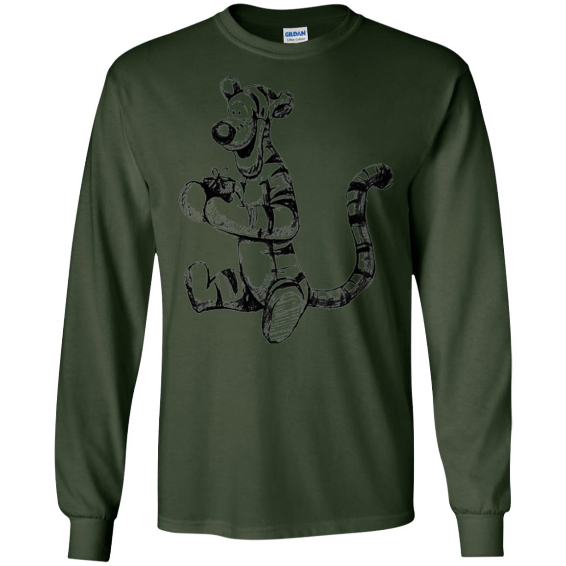 Movie T-shirt Tigger Sketch Forest Green