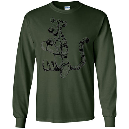 Movie T-shirt Tigger Sketch Forest Green