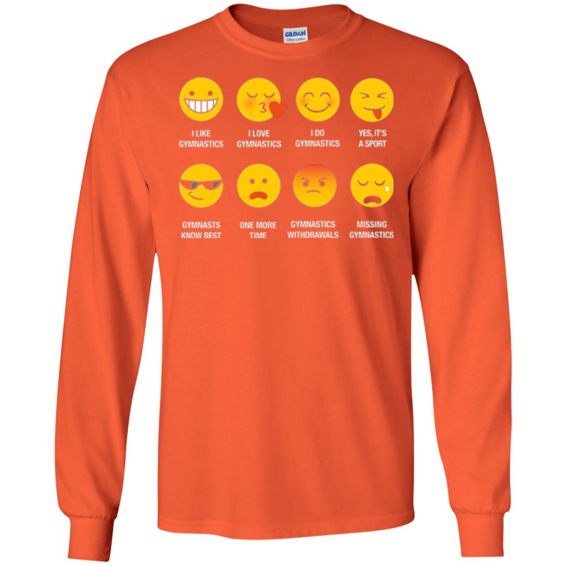 Gymnastic Lovers T-shirt Emoji Orange