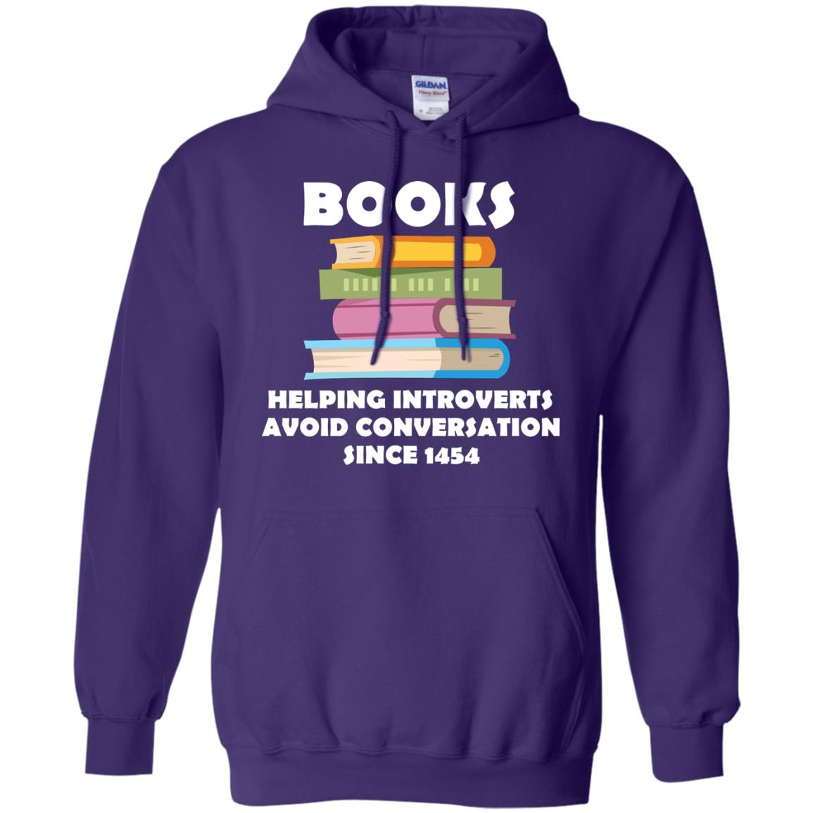 Books Helping Introverts Avoid Conversation Since 1454 Shirt Purple