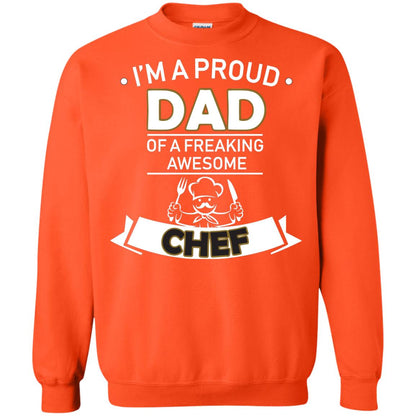 I_m A Proud Dad Of Freaking Awesome Chef Daddy Shirt Orange