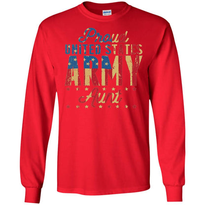 Proud United States Army Aunt Us Shirt Red